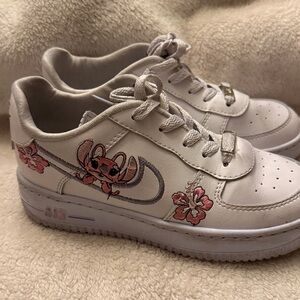 Custom Air Force ones (stitch) youth size 1